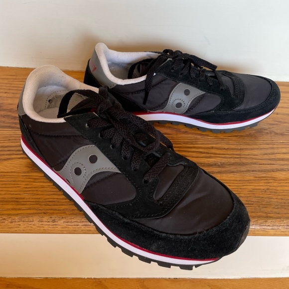 Saucony Shoes - Saucony Women Jazz Original 1866-7 Black Red Running Shoes Sneakers Size 8.5 New